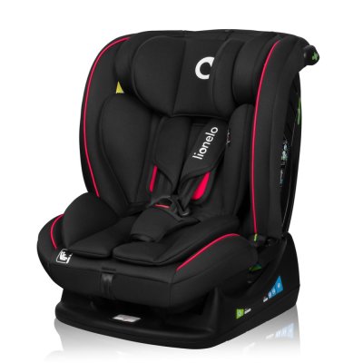 LIONELO Car Seat Aart i-Size (40-150 cm) Black Carbon Red