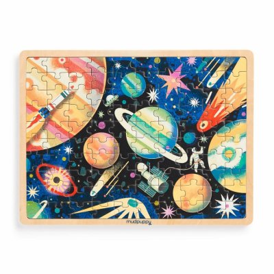 Puzzle din lemn Mudpuppy Misiune spațială 100 piese