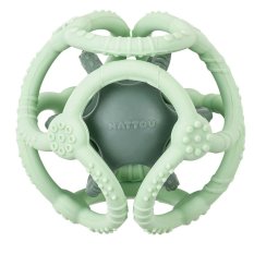 NATTOU Silicone teether ball 2 in 1 BPA free 10 cm mint