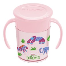 Caneca DR.BROWN Cheers360 6m+ 200 ml, rosa