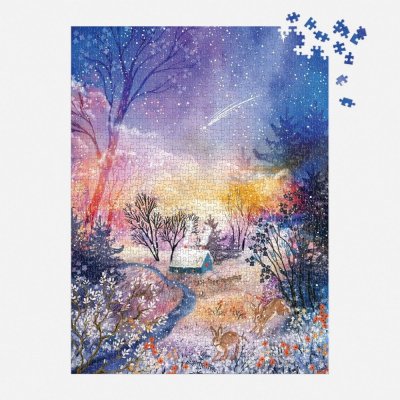 Galison Puzzle Zauberhafte Schneelandschaft 1000 Teile