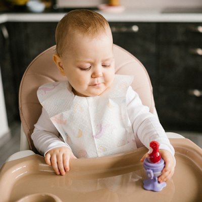 BABYONO Silikon-Schnuller zum Füttern von Flower Violet 6m+
