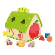 small foot Holz Steckspiel Sortierhaus Obst
