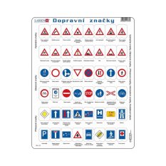 Larsen Vzdelávacie puzzle Dopravné značky 48 dielikov