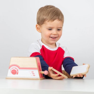 Bigjigs Toys Holz Toaster Rosa