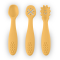 PETITE&MARS Set of 3 silicone training spoons Take&Match Intense Ocher 6m+