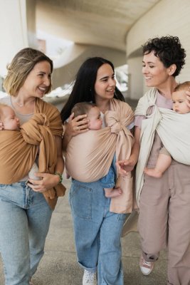 BOBA Nosidełko dla dzieci / chusta Ring Wrap - Peony