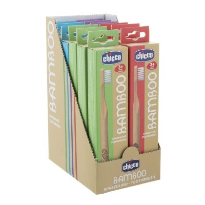 CHICCO Escova de dentes ecológica e biodegradável Eco Bamboo