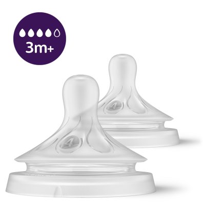 Philips AVENT Залъгалка Natural Response 4 среден поток 3m+, 2 бр