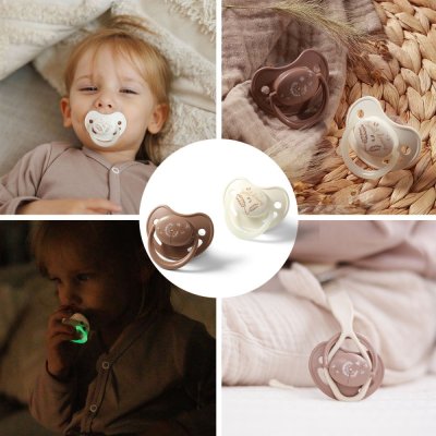 BABYONO Smoczki silikonowe anatomiczne 18m+, 2 szt.