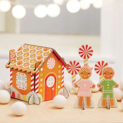 Puzzle 3D Petit Collage Căsuța din turtă dulce