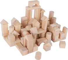 small foot Lesene kocke naravne 100 kosov