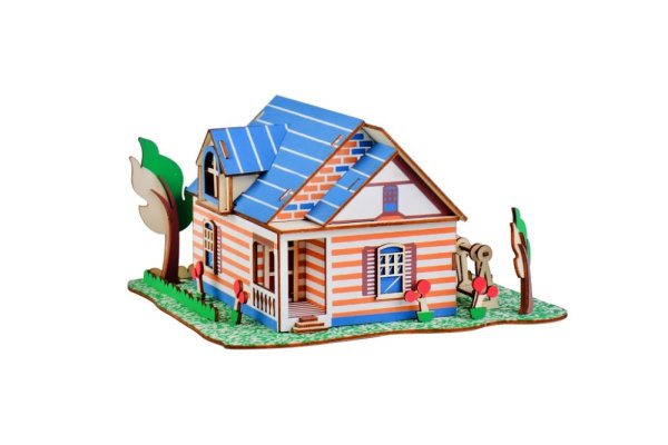 Woodcraft Drewniane puzzle 3D Willa w Fontainebleau