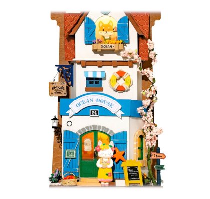 RoboTime Miniatura de casa para pendurar Vila na ilha
