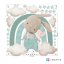 Wall sticker for children's room - Bunny with rainbow and name