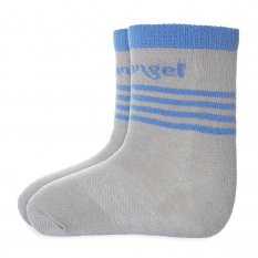 Ponožky tenké protiskluz Outlast® - tm.šedá/modrá