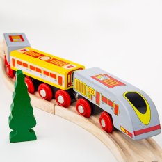 Bigjigs Rail Eurostar Schnellzug + 3 Schienen