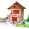 Jeujura Jeu de construction en bois 215 pièces Grand chalet alpin