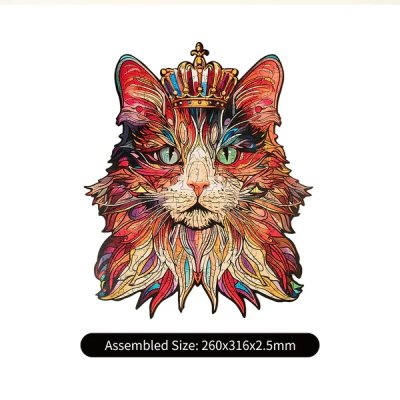 RoboTime Puzzle de Madera Rey Gato