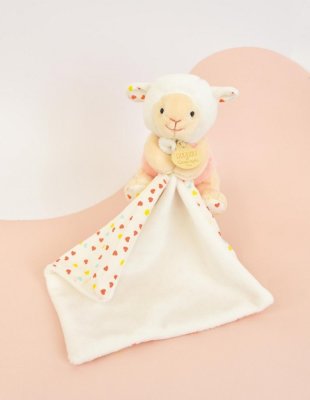 Doudou Pluszowa owieczka z kocykiem 11 cm