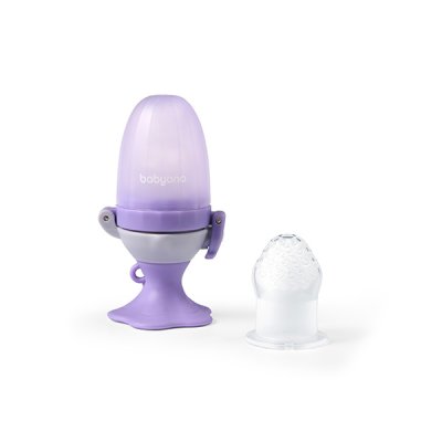 BABYONO Silikon-Schnuller zum Füttern von Flower Violet 6m+