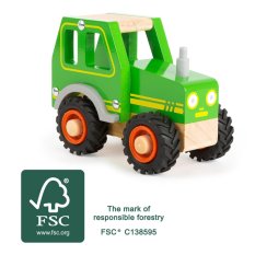 small foot Houten Tractor Groen