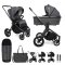 MUUVO Kombikinderwagen Quick SE 2 Diamond Graphit Set 2in1