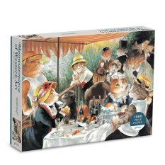 Puzzle Galison Mic dejunul canotorilor cu pisici 1000 piese