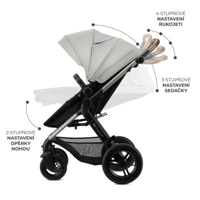 KINDERKRAFT Kombikinderwagen 3in1 Moov 2 XL Air Grey