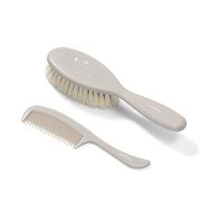 BABYONO Brosse à cheveux et peigne super doux gris