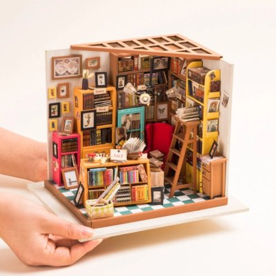 RoboTime 3D Holzpuzzle Miniatur Sam's Arbeitszimmer