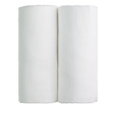 T-TOMI Handtuchstoff TETRA 100x90 cm, 2 Stück, weiß