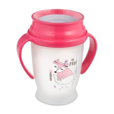 Caneca LOVI 360˚ JUNIOR 250 ml com alças INDIANAS, rosa