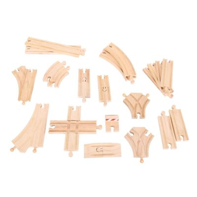 Bigjigs Rail Set di binari in legno 25 pezzi