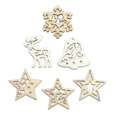 small foot Ensemble de décorations de Noël en bois 108 pièces