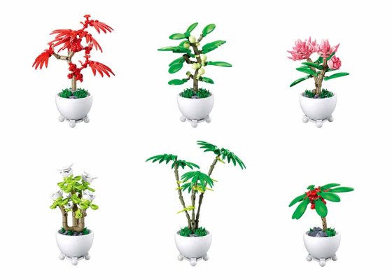 Sluban Flowers M38-B1075E Tropische Pflanze im Blumentopf
