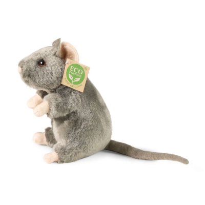 Rappa Plush mouse sitting 16 cm ECO-FRIENDLY