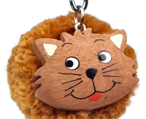 2Kids Toys Llavero de madera pompón Gato