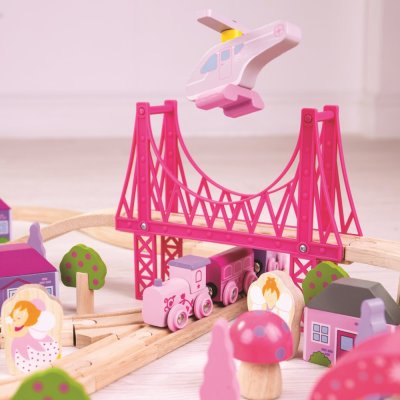 Bigjigs Rail Drewniana duża kolejka księżniczki