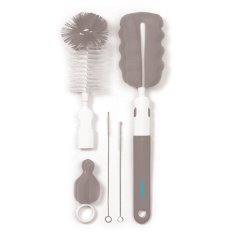 BABYONO Cleaning brush with replaceable handle, gray