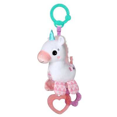 BRIGHT STARTS Spielzeug aktiv am C-Ring Sparkle & Shine Einhorn weiß 0 m+