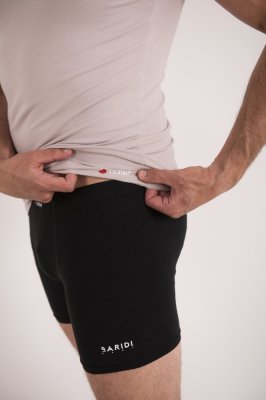 Moške boksarice tanke ploski šiv Outlast® - črna