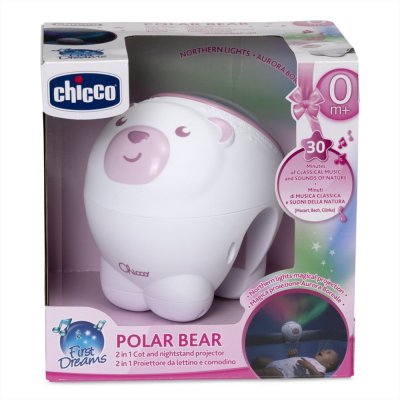 CHICCO Projektor mit Aurora Eisbär rosa