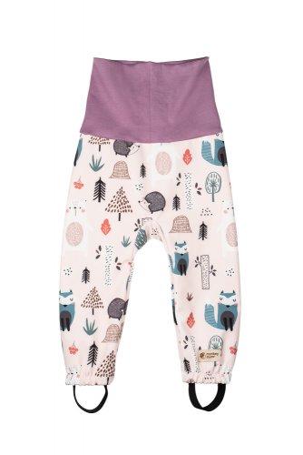 Pantaloni regolabili softshell per bambini Monkey Mum® con membrana - Animali