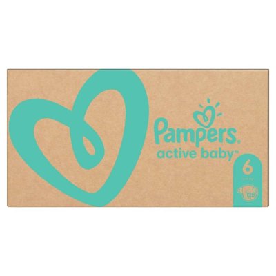 PAMPERS Active Baby Pleny jednorázové 6 (13-18 kg) 128 ks - MĚSÍČNÍ ZÁSOBA