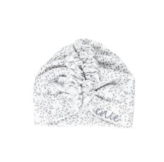 ENIE BABY Dziecięcy turban czapka Szare Liście Uni 12-16m
