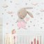 Samolepky nad postieľku pre bábätko - Zajačik v pastelovej ružovej