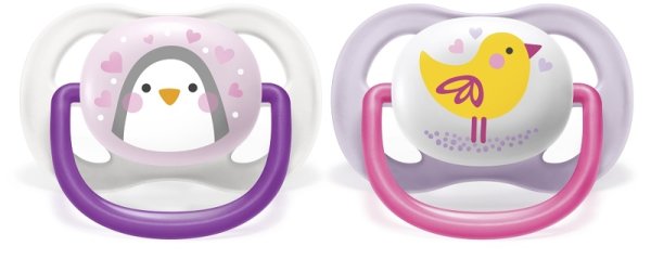 Philips AVENT Ciuccio Ultra air Animal 0-6m ragazza, 2 pz