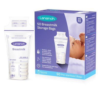 LANSINOH Breast milk storage bags 180ml, 50 pcs