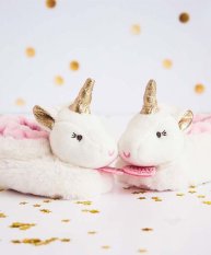 Coffret cadeau Doudou - Ensemble de chaussons avec hochets licorne 0-6 mois